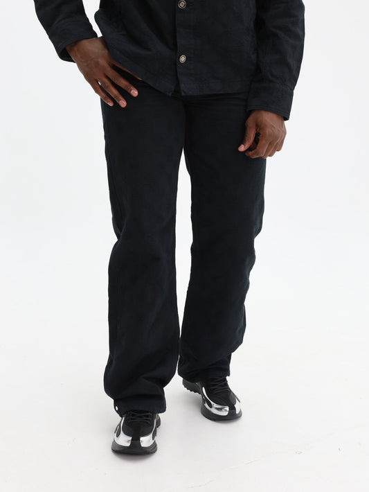 Casablanca Jeans Straight Leg Monogram Black