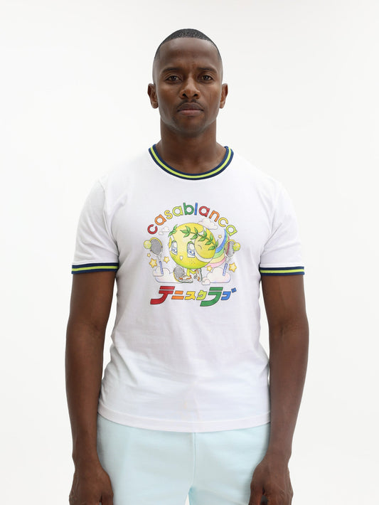 Casablanca T-Shirt Tennis Mascot White