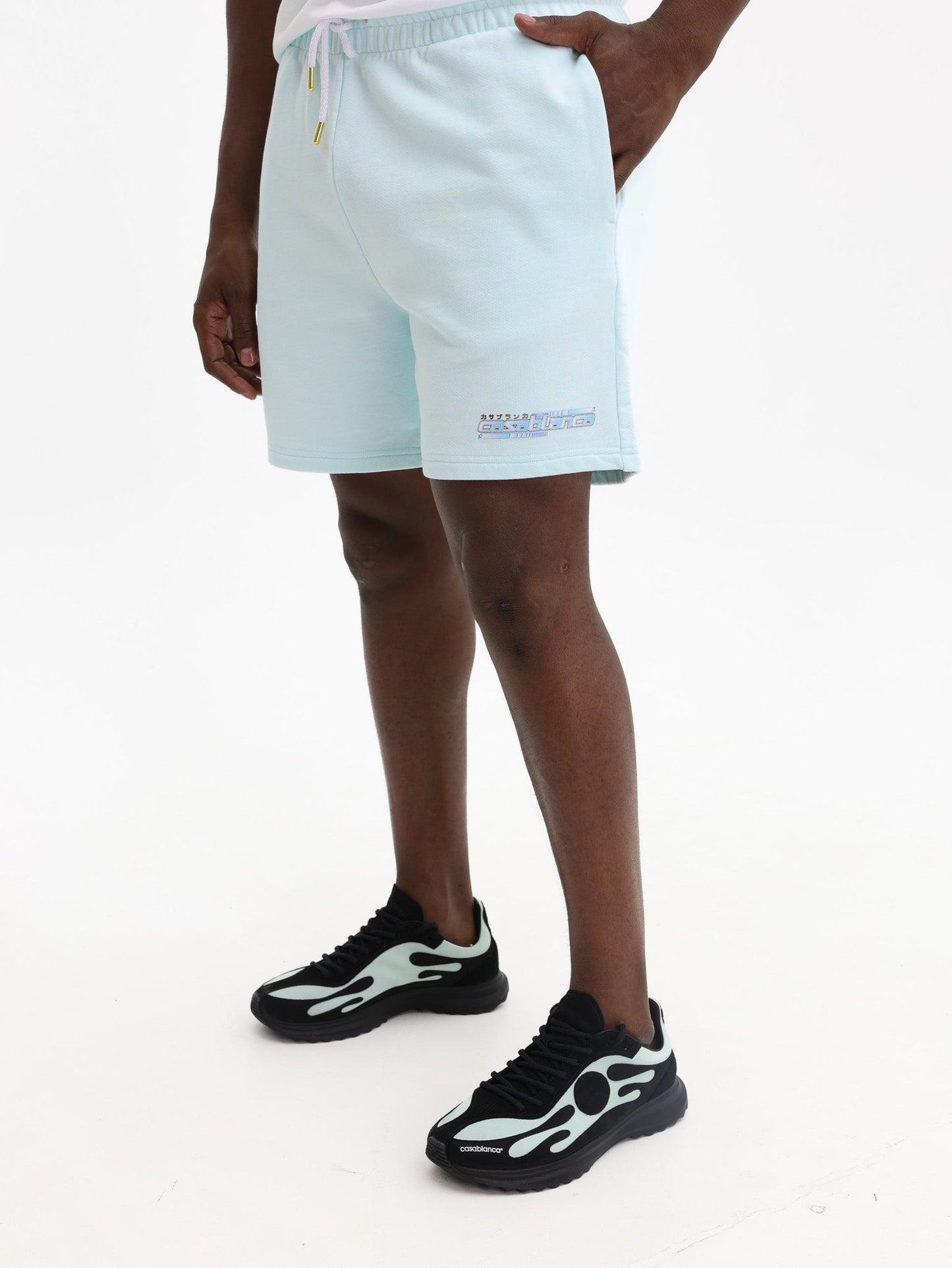 Casablanca Shorts  Manga Tennis Ball Printed Pale Blue
