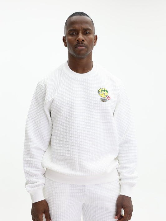 Casablanca Sweater Grid White
