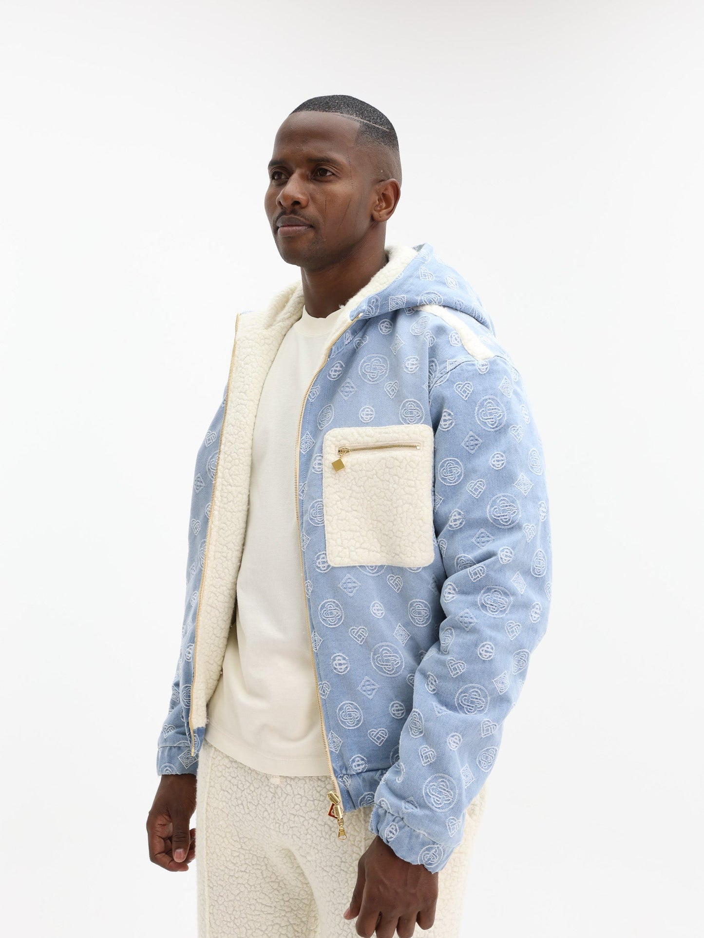 Casablanca Jacket Denim Reversible Bleached