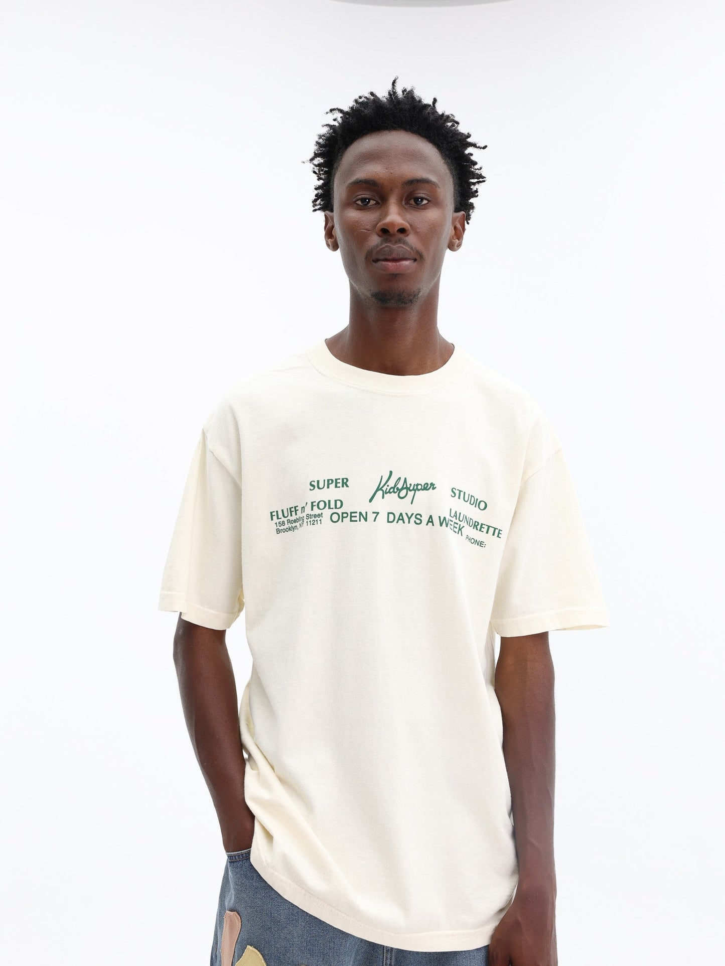 Kidsuper T-Shirt  Inscribed Cream