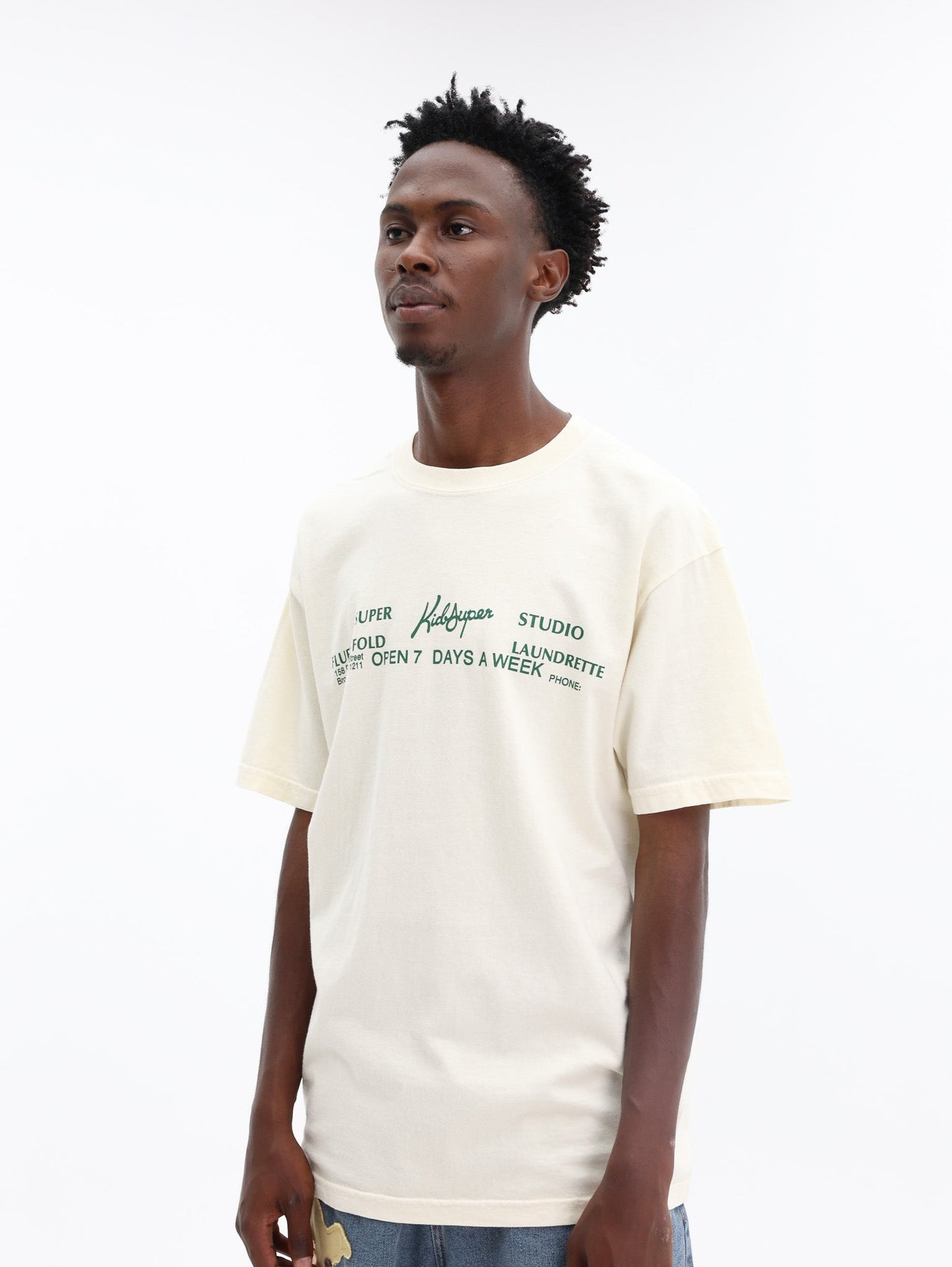 Kidsuper T-Shirt  Inscribed Cream