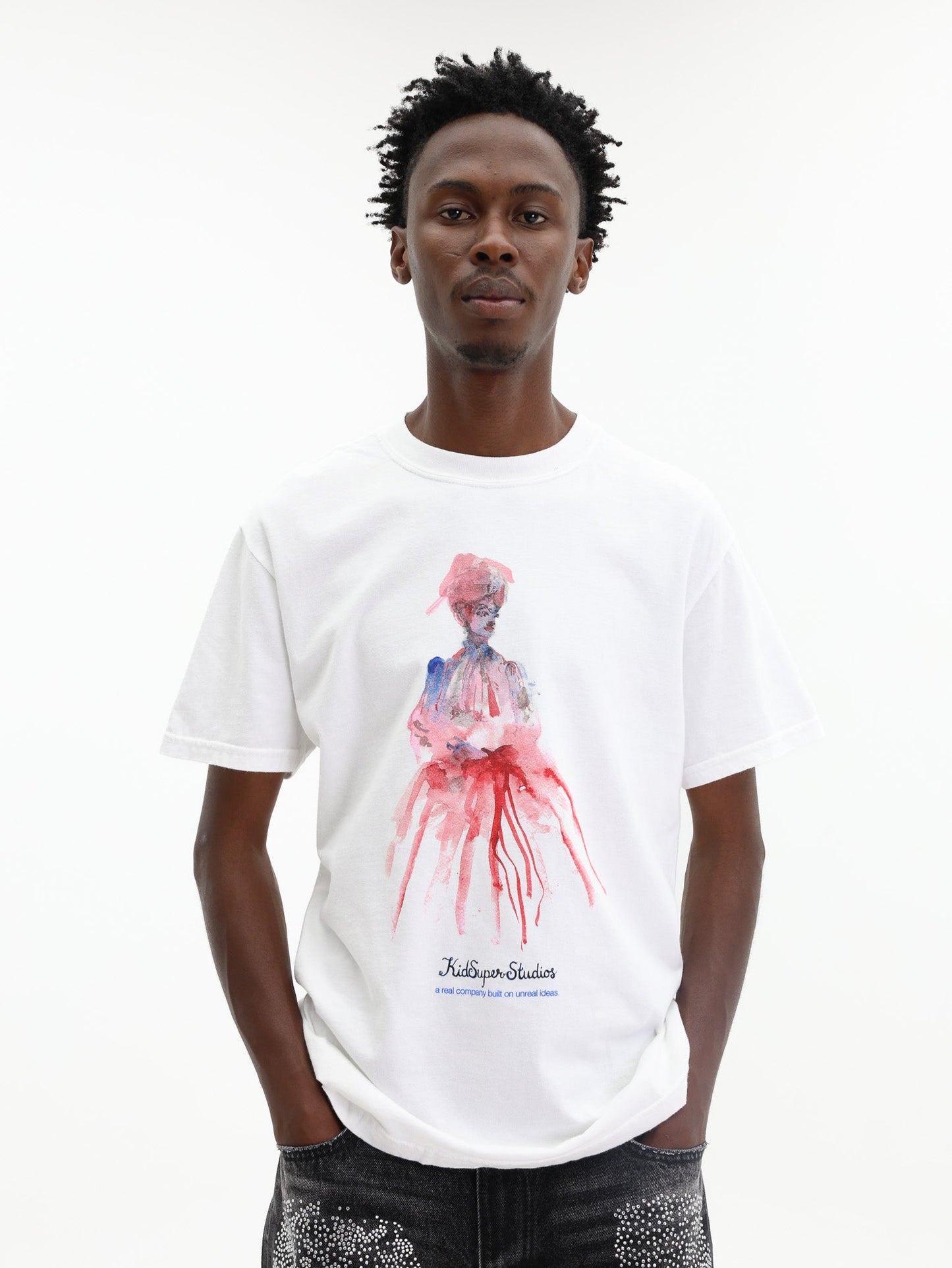 Kidsuper T-Shirt Painted Woman  White