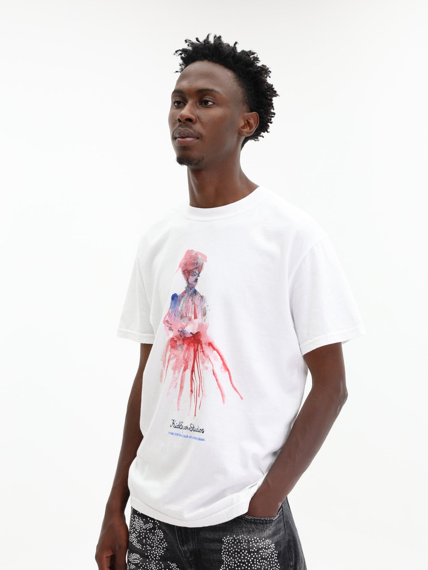 Kidsuper T-Shirt Painted Woman  White