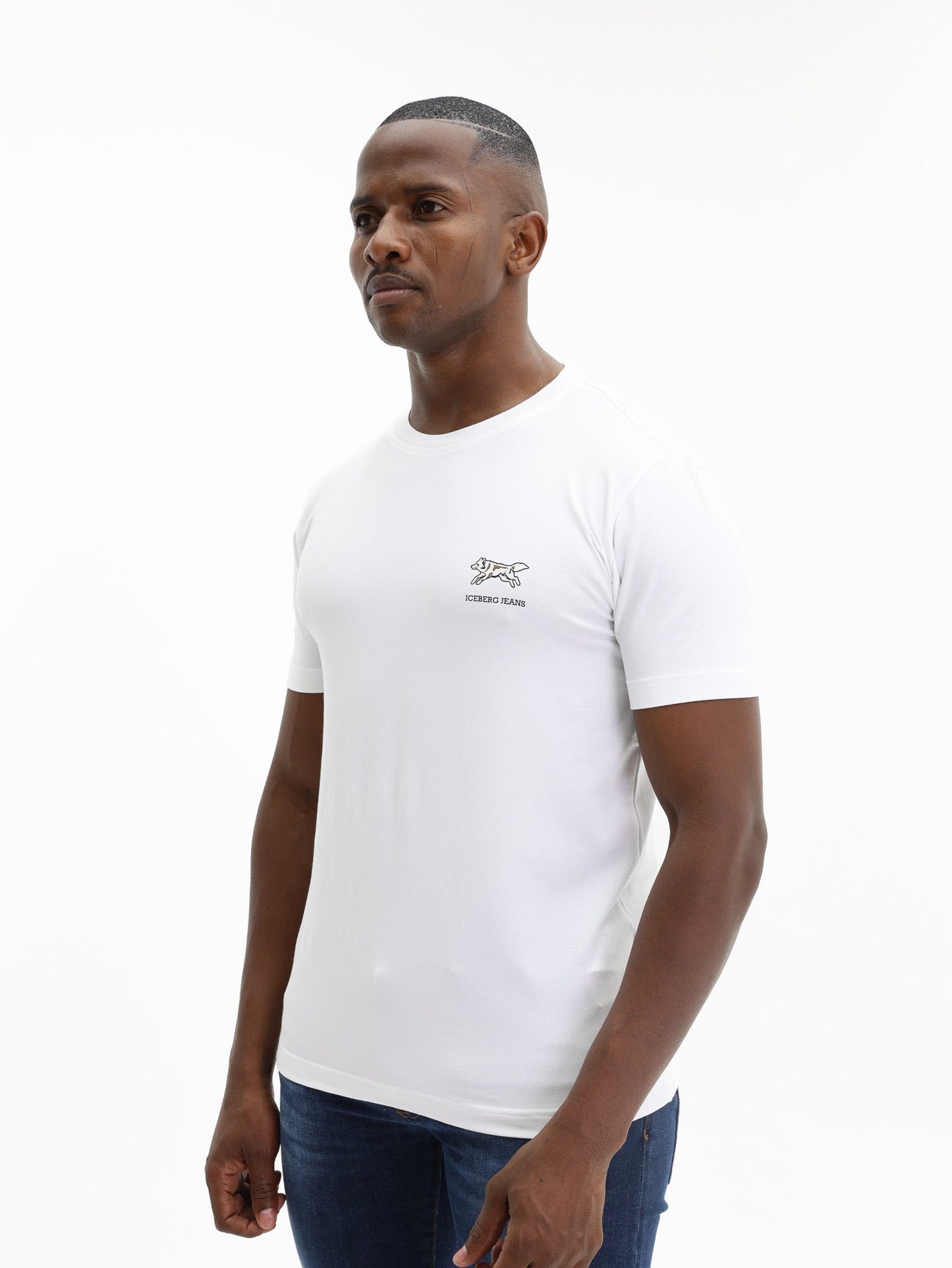 Iceberg T-Shirt Wolf Logo White