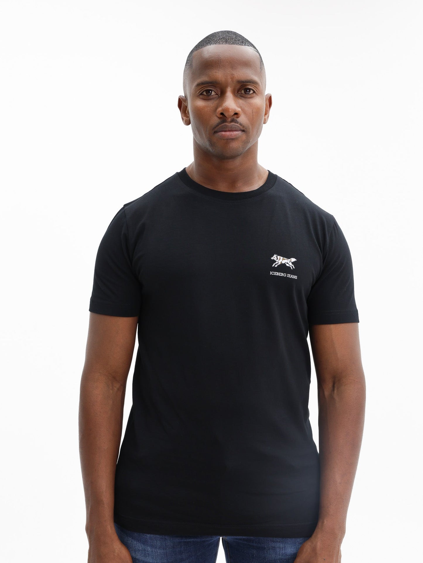 Iceberg T-Shirt Wolf Logo Black