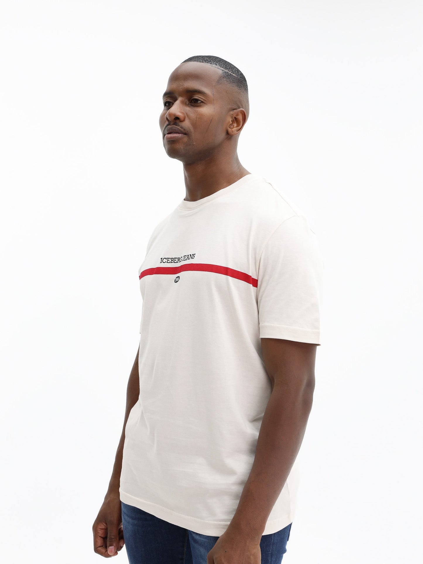 Iceberg T-Shirt 1986 Embroidery Logo Ivory