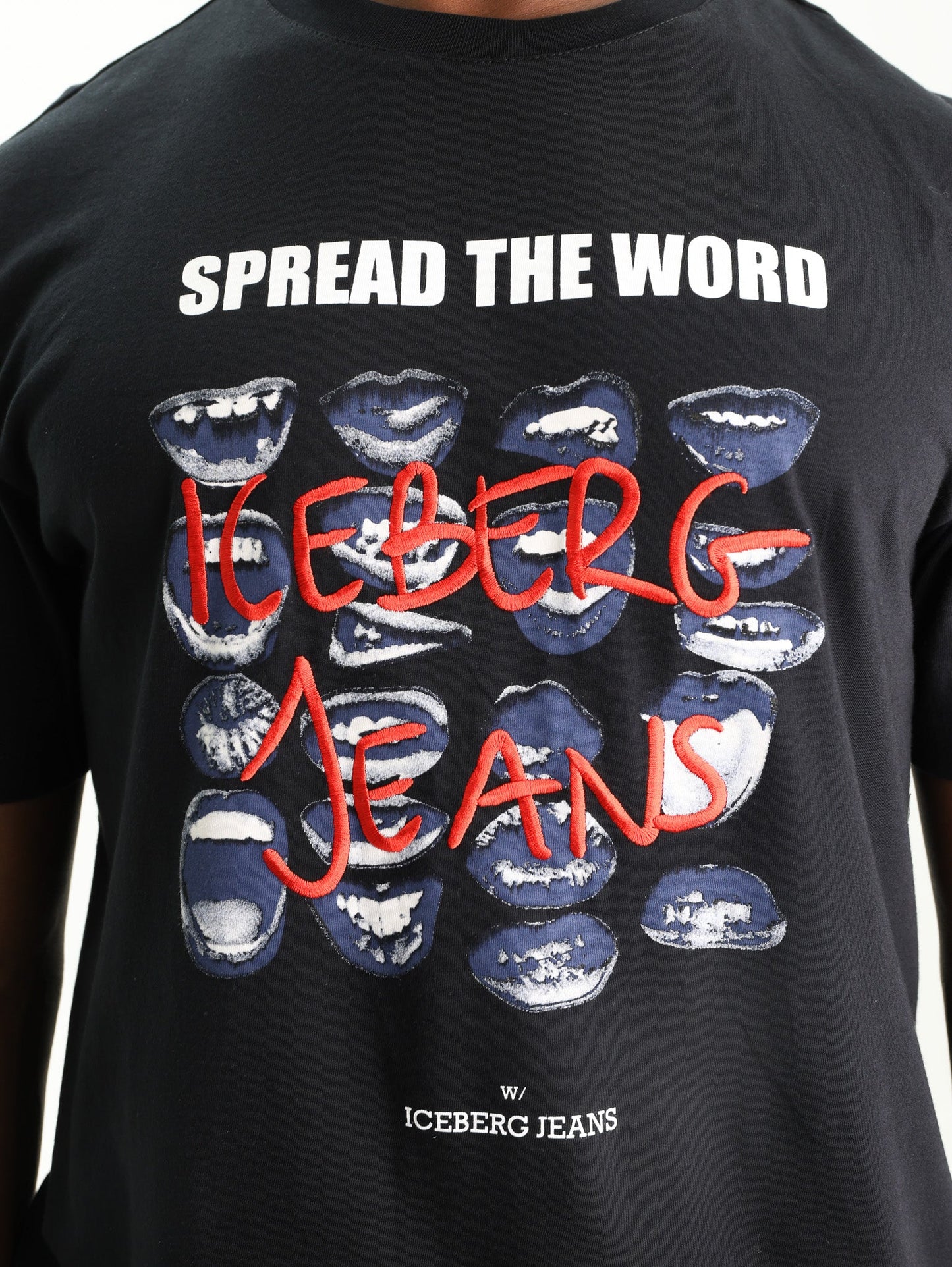 Iceberg T-Shirt Mountain Logo Black