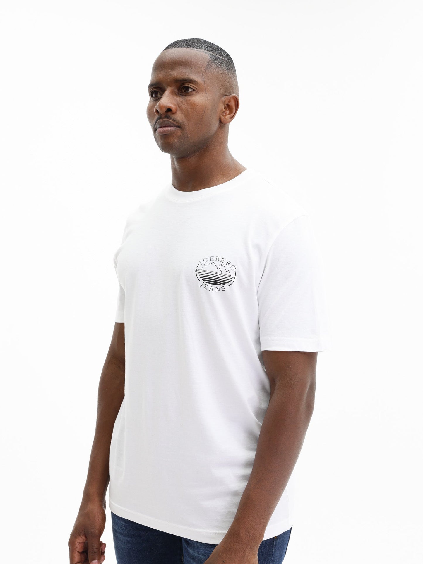 Iceberg T-Shirt Mountain Logo White