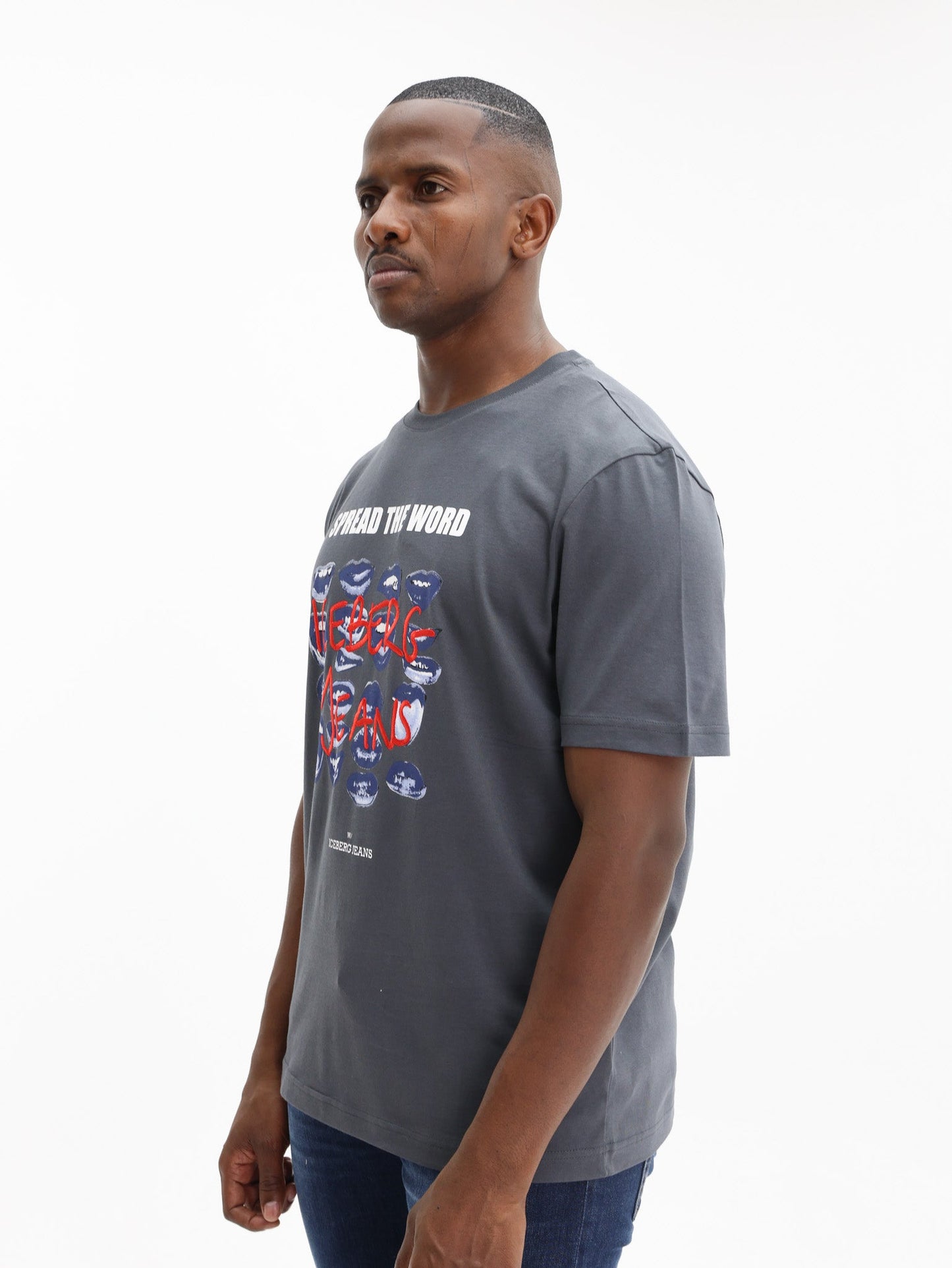 Iceberg T-Shirt Embro Logo Double Decker Back Print Black