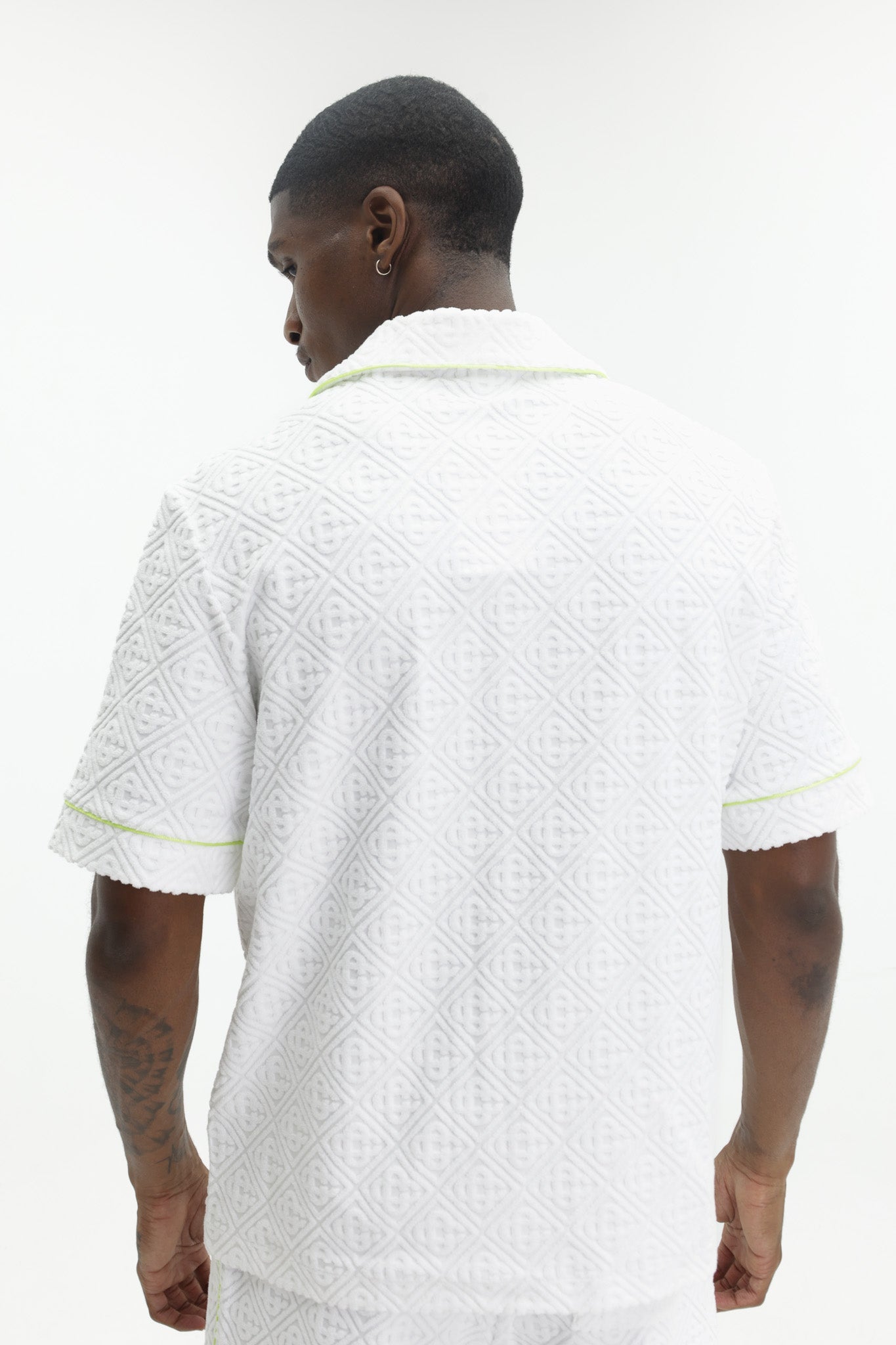Casablanca Towelling Monogram Shirt White