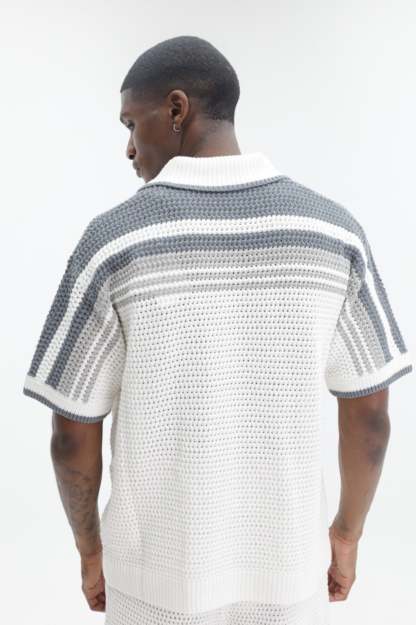 Casablanca Crochet Shirt White/Grey