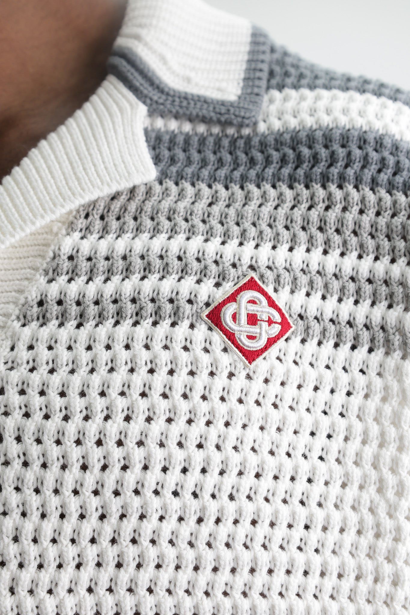 Casablanca Crochet Shirt White/Grey