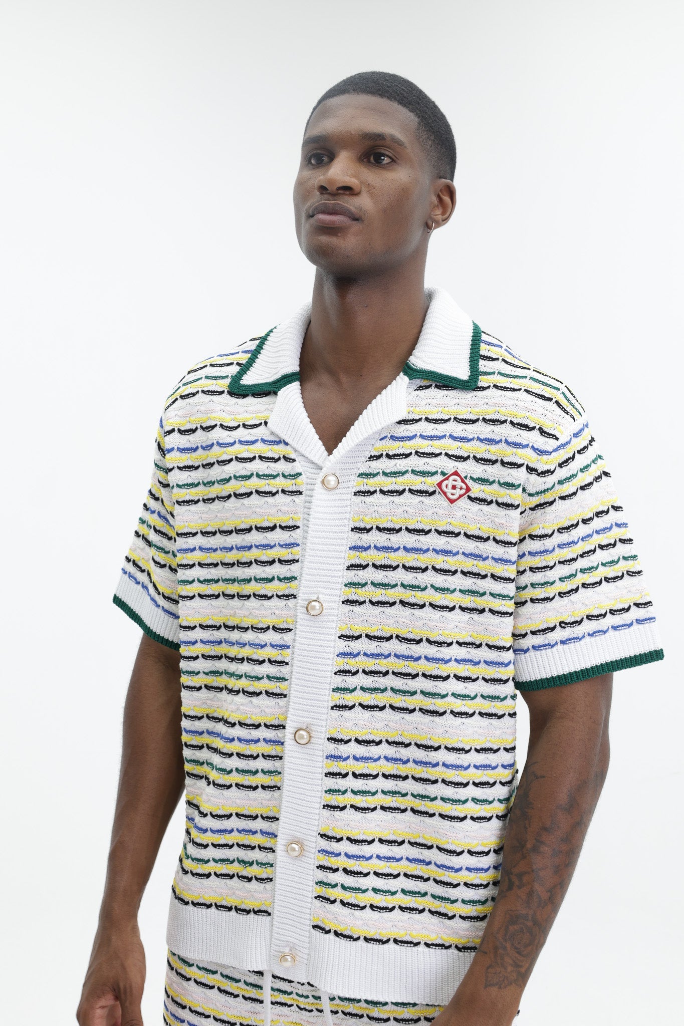 Casablanca Tuck Stitch Shirt Multi