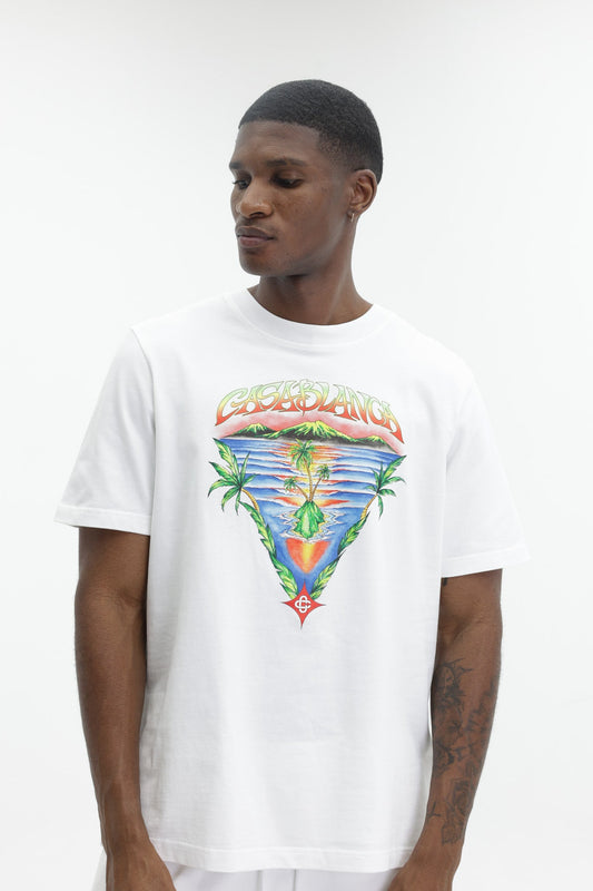 Casablanca Innocence Triangle Classic T-Shirt White