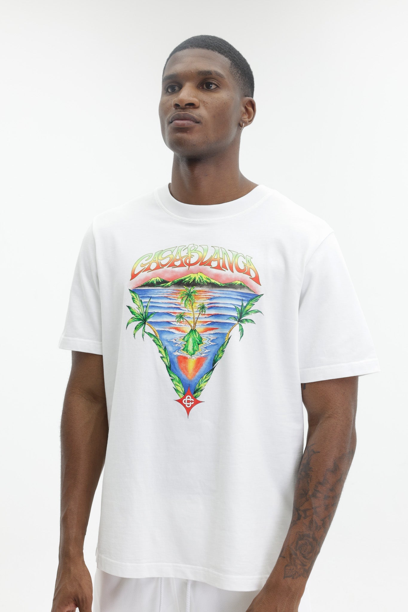Casablanca Innocence Triangle Classic T-Shirt White