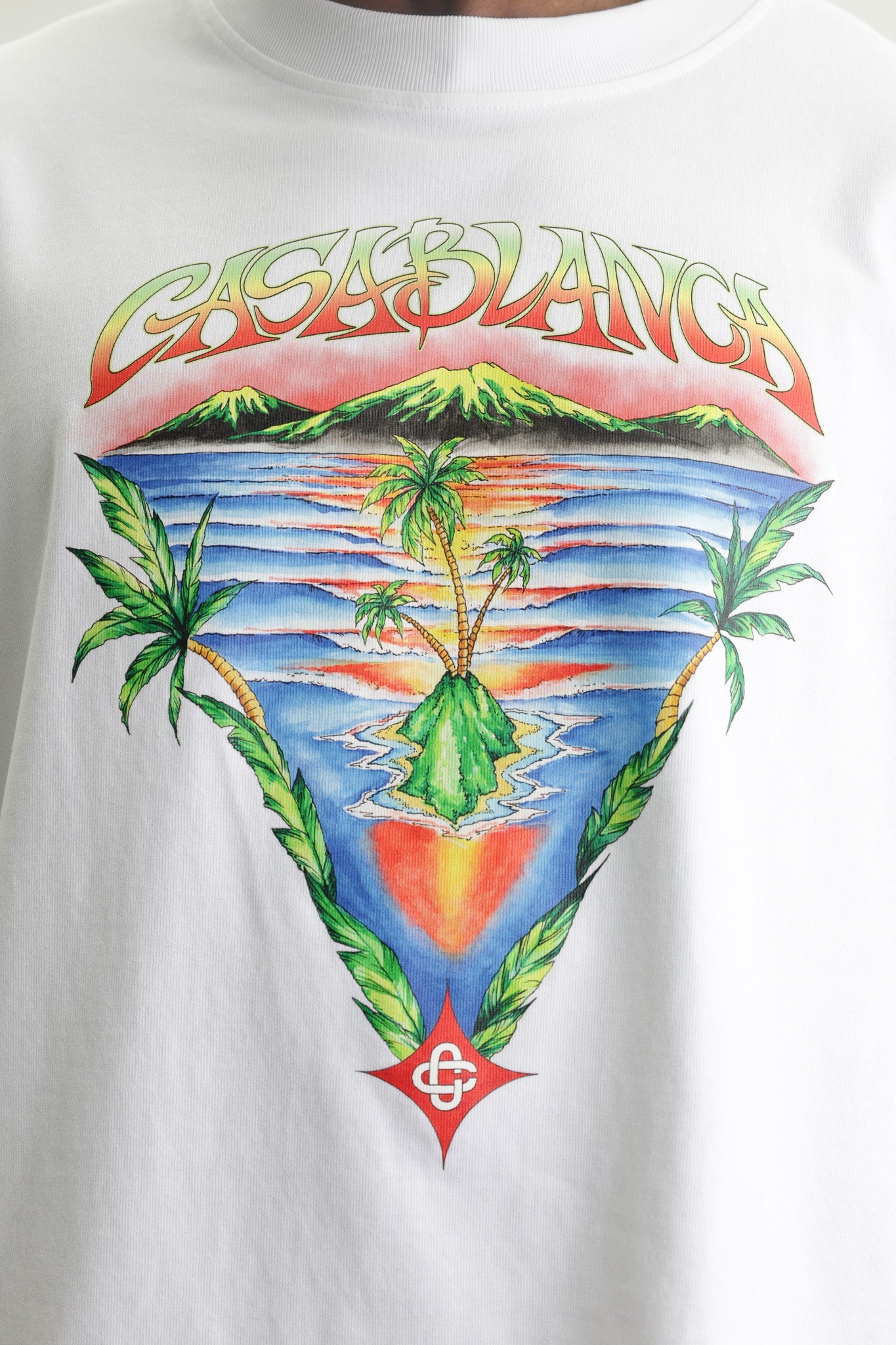 Casablanca Innocence Triangle Classic T-Shirt White