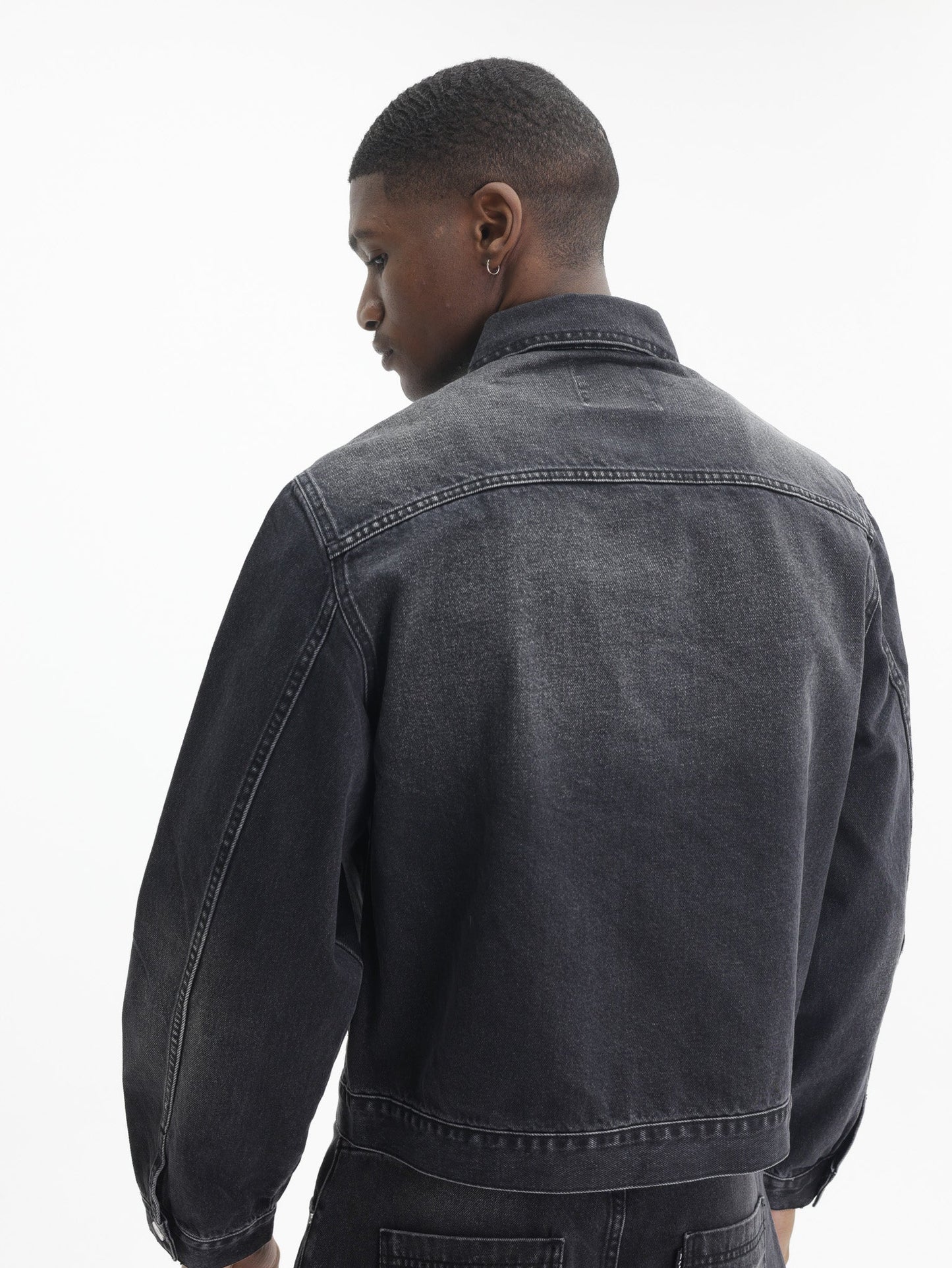 Arte Jacket Pocket Denim Faded Black