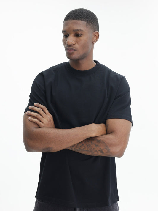 Arte T-Shirt White Logo Back Print Black