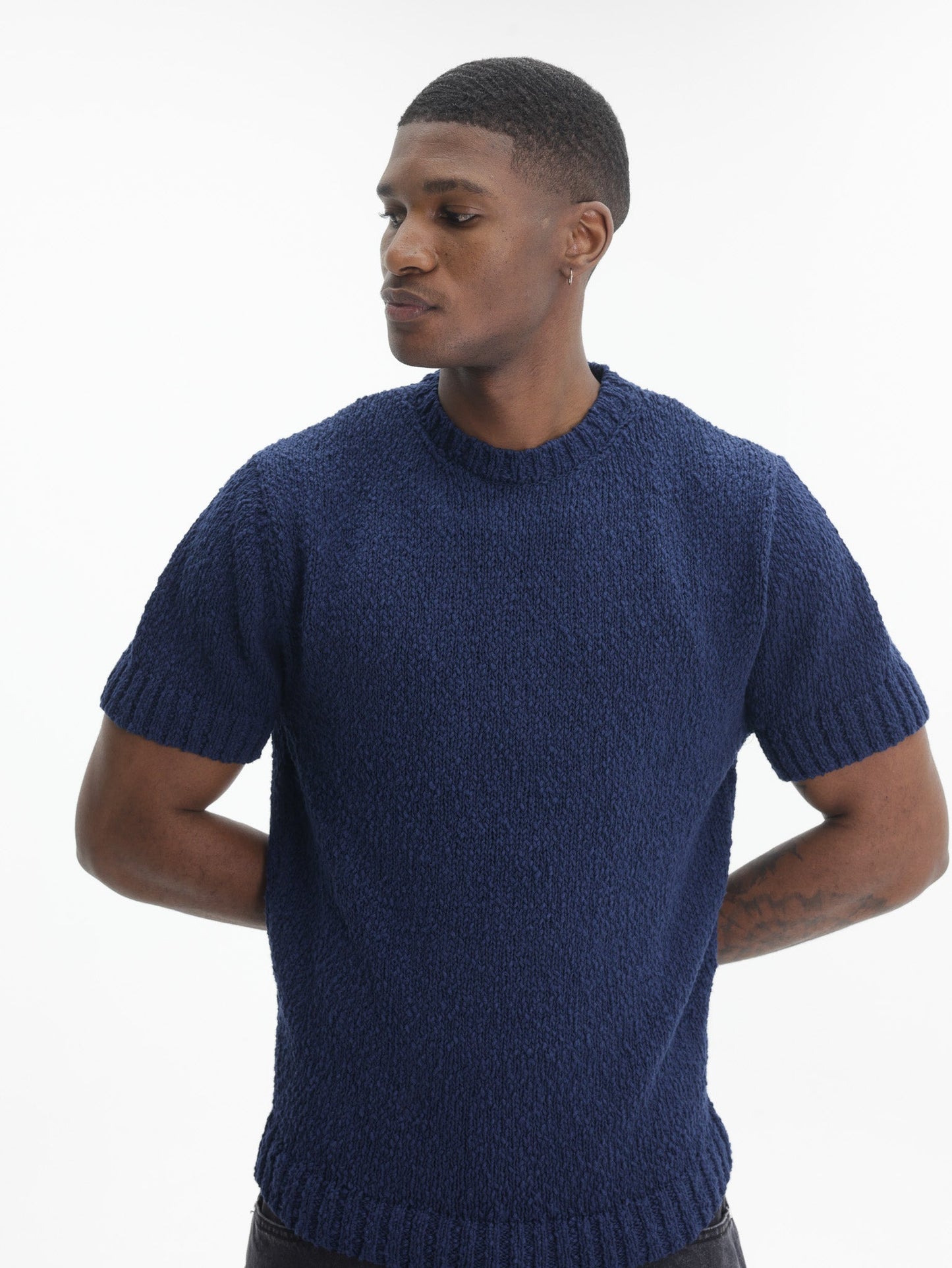 Arte T-Shirt Back Graphic Knit Navy