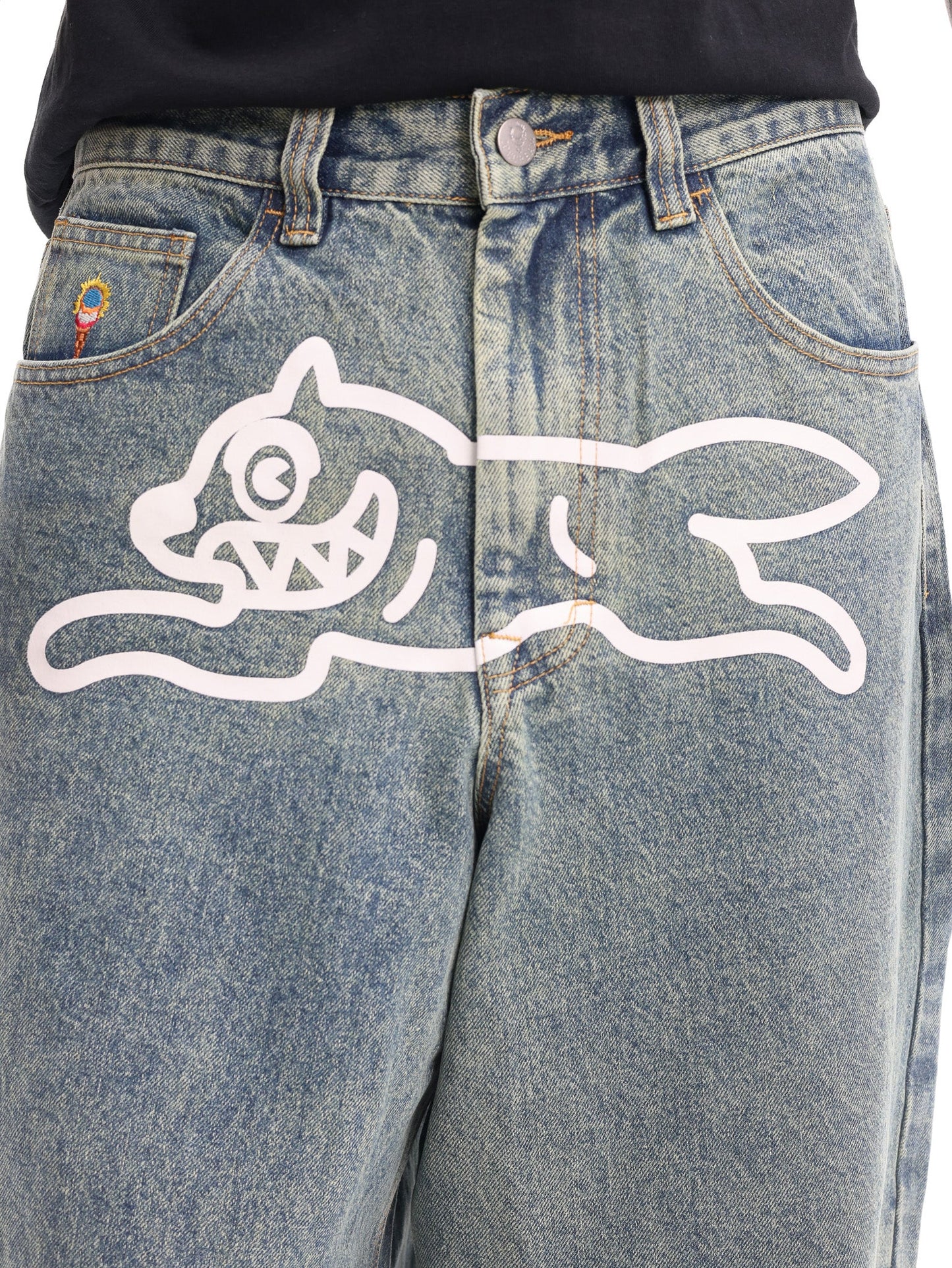 Icecream Running Dog Triple Scoop Denim Pants Vintage Wash