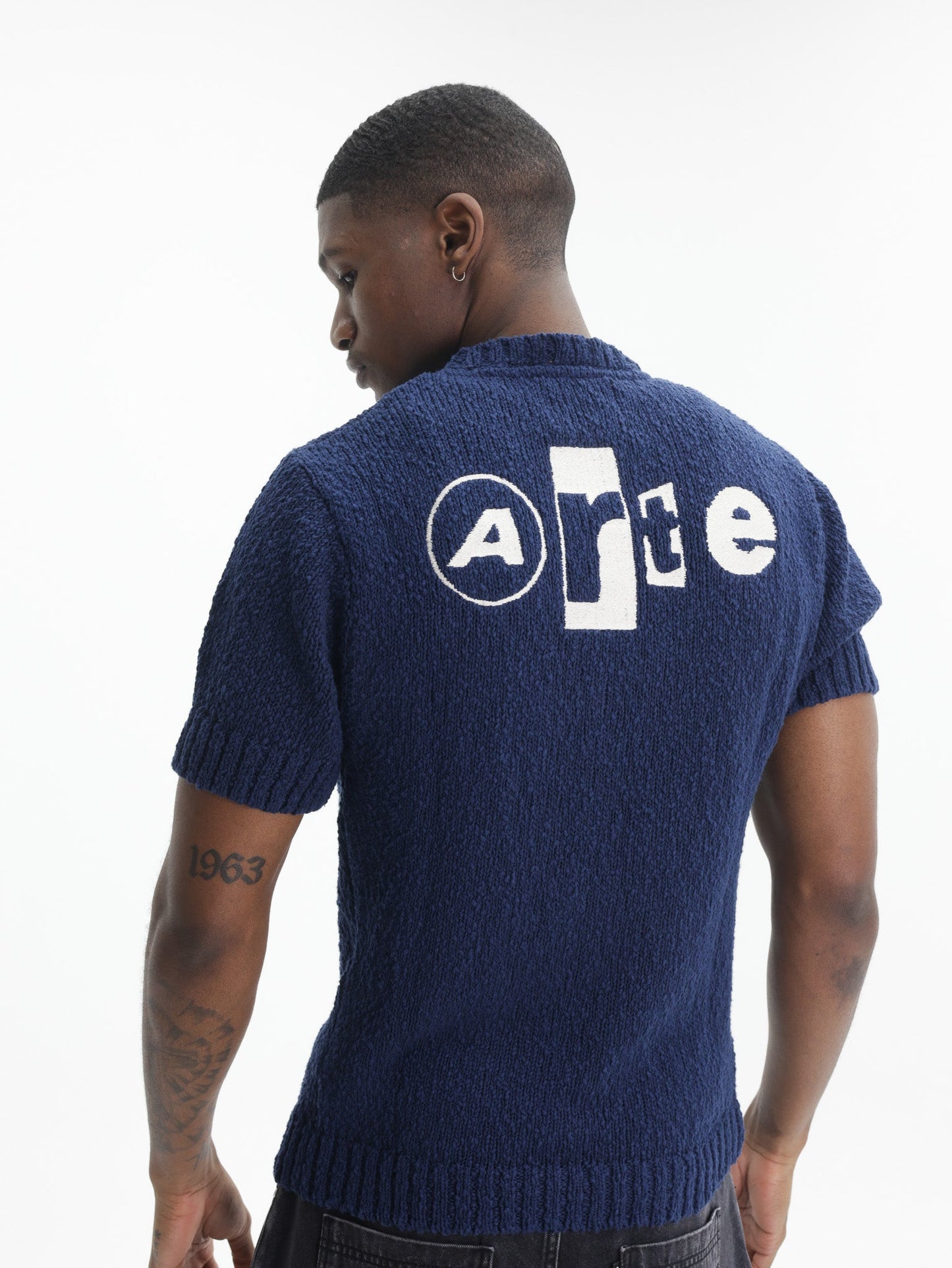 Arte T-Shirt Back Graphic Knit Navy