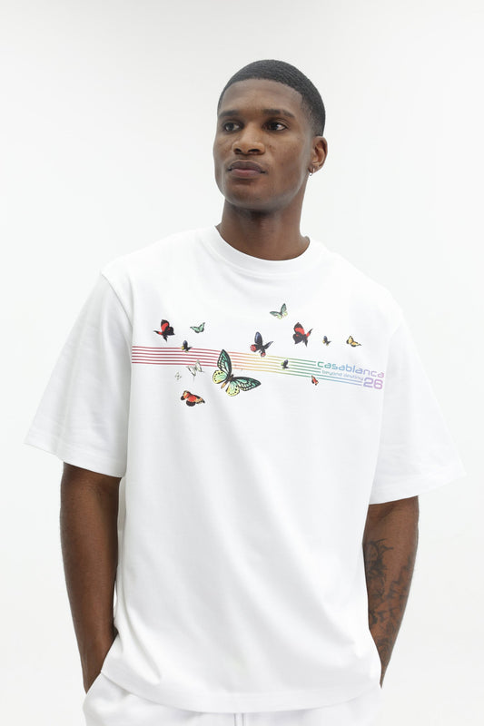 Casablanca Butterfly Oversized T-Shirt White