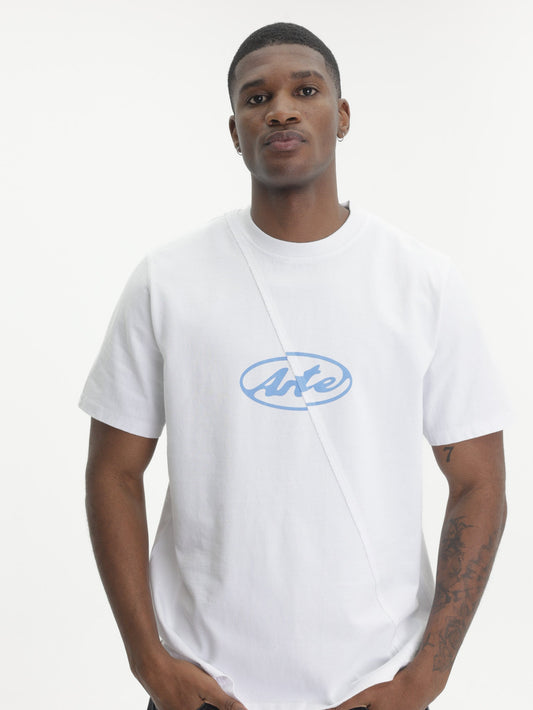 Arte T-Shirt Circle Blue Logo White