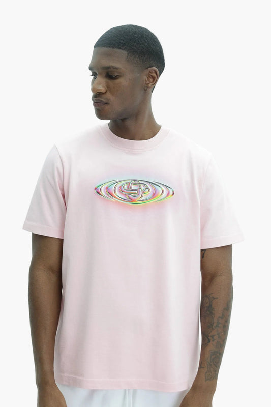 Casablanca Glass Logo Classic T-Shirt Pink