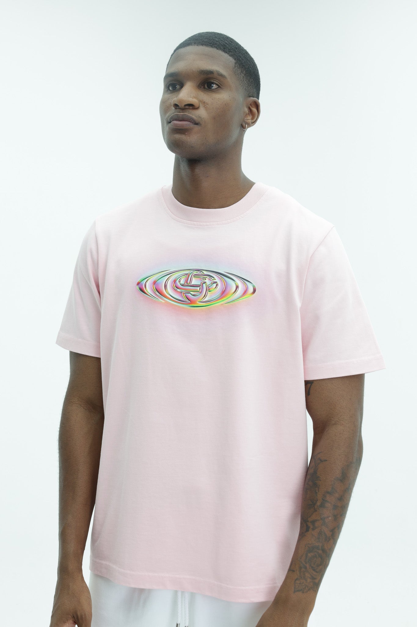 Casablanca Glass Logo Classic T-Shirt Pink