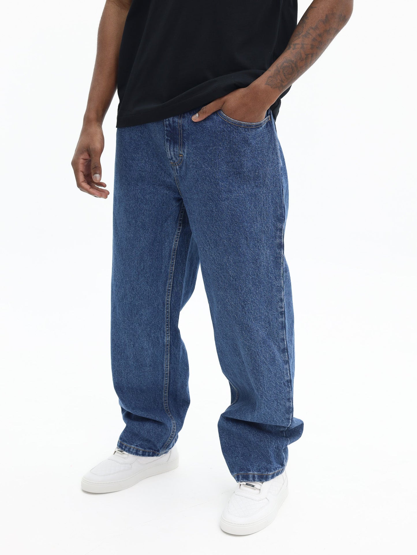Icecream Double Scoop Apple Denim Pants Mid Wash Blue