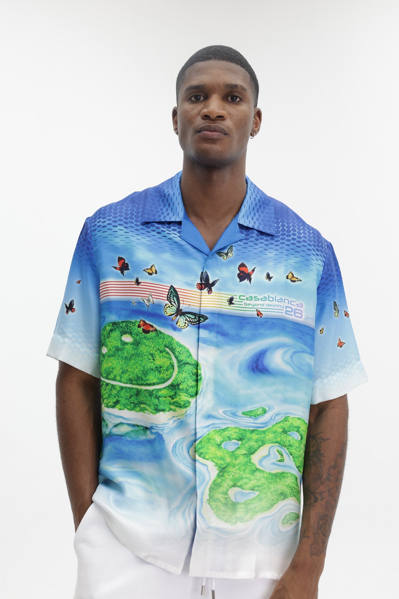 Casablanca Beyond Destiny Cuban Collar Ss Shirt Multi