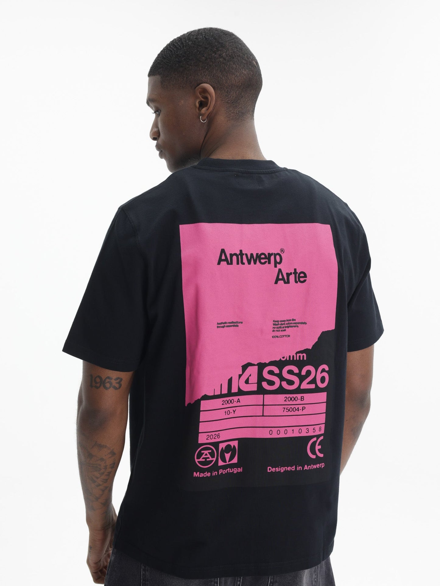 Arte T-Shirt Back Poster Black