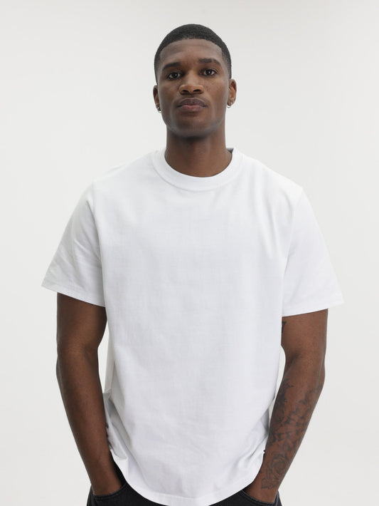 Arte T-Shirt Block Black Back Print White