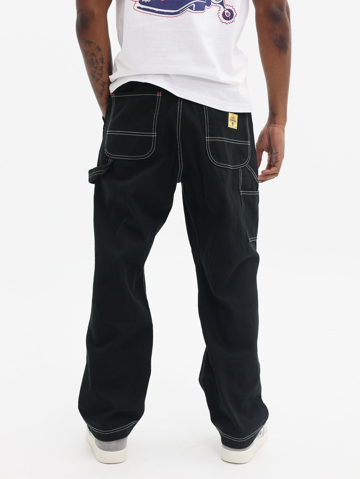 Icecream Canvas Carpenter Pants Black