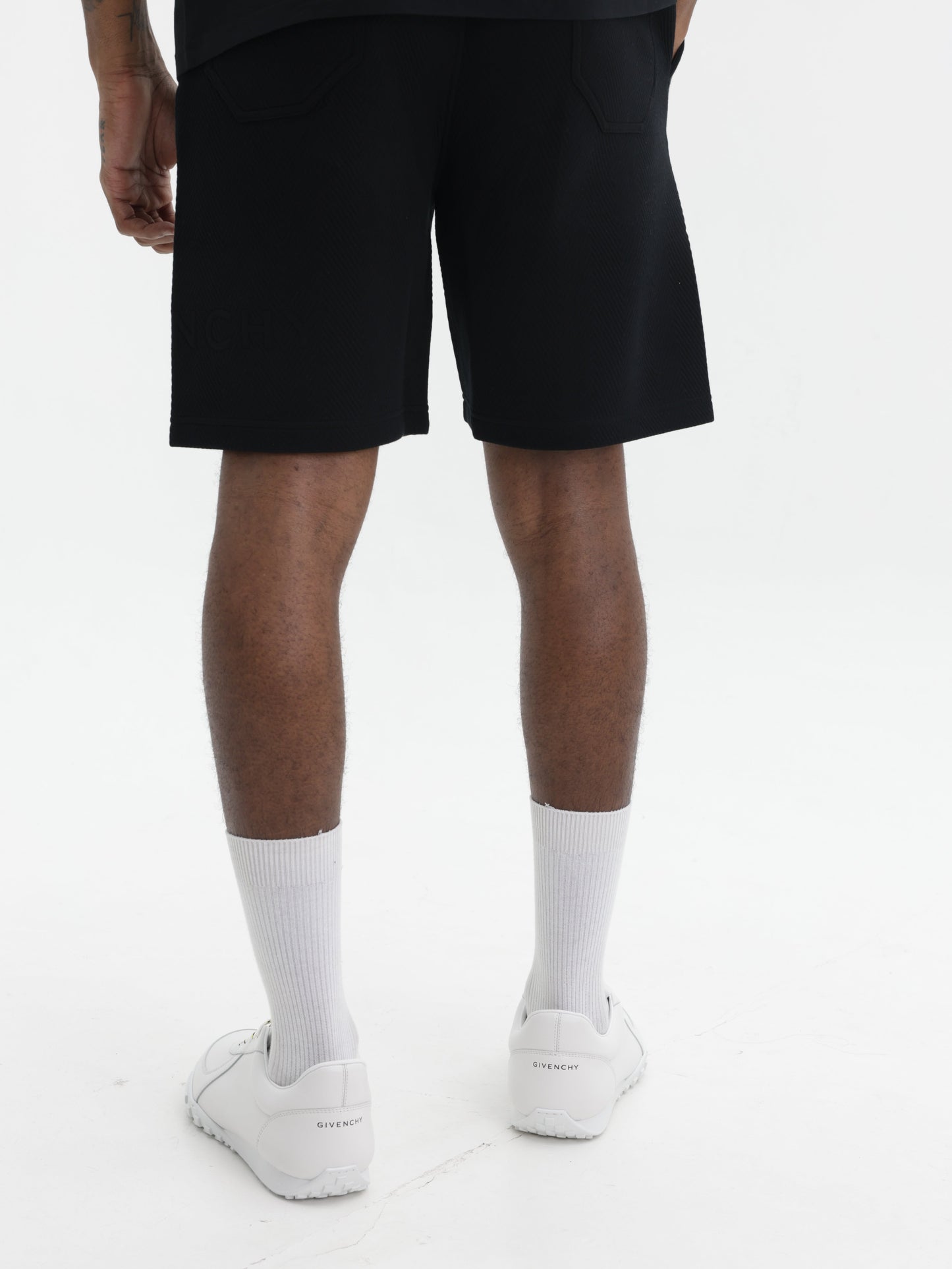 Givenchy Shorts Herringbone Bermuda Black