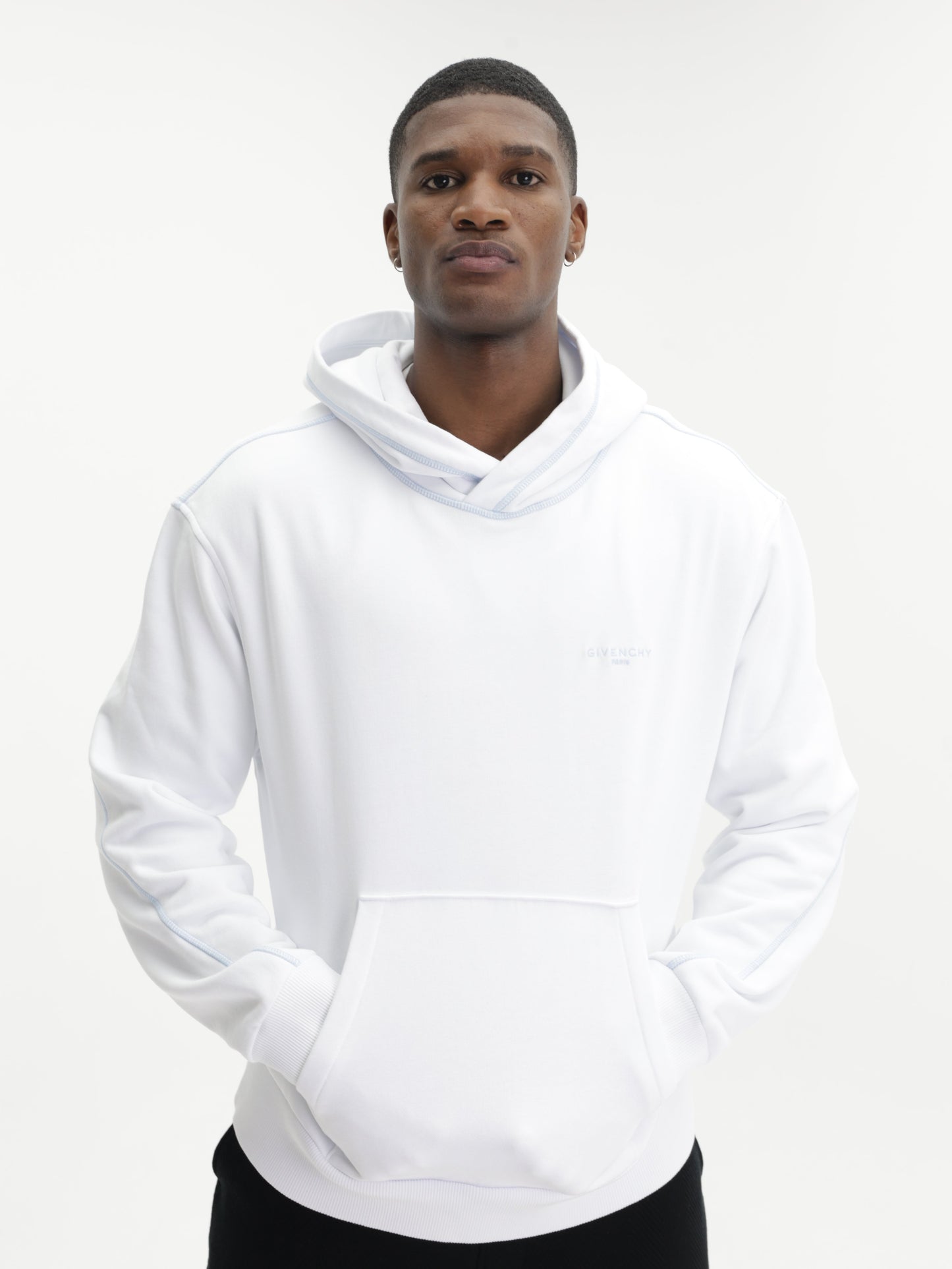 Givenchy Hoodie Couture Seam Logo White