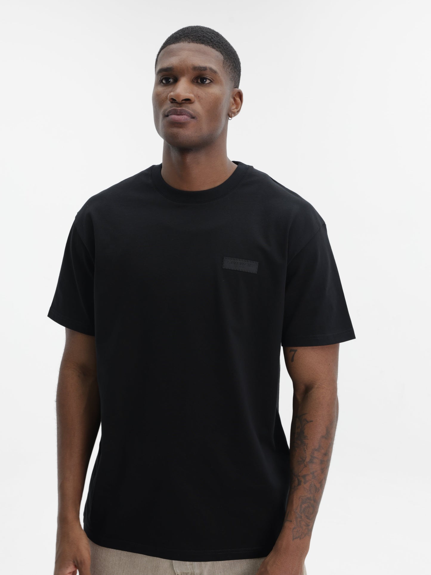 Givenchy T-Shirt Cuffed Arm Logo Black