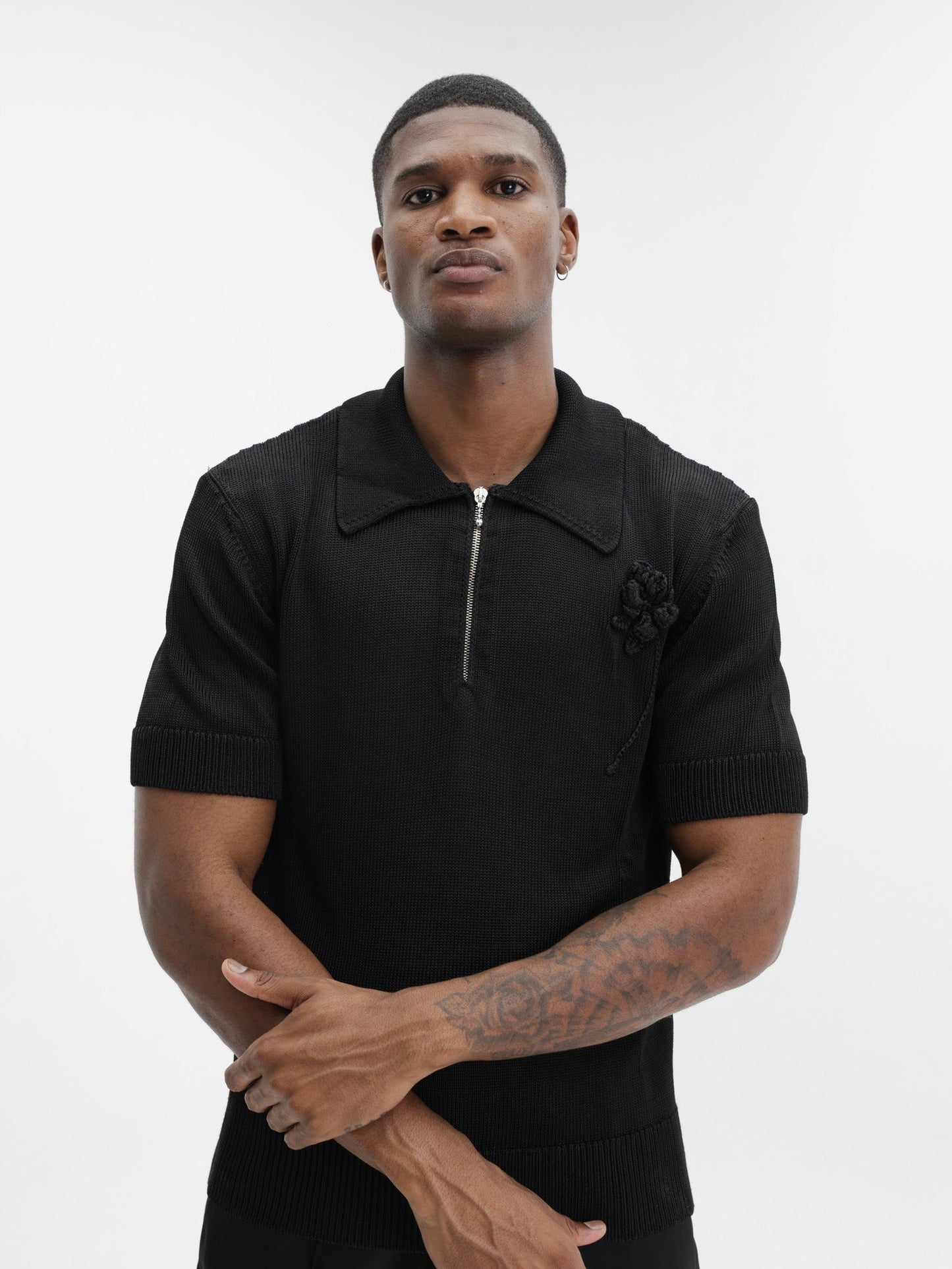 Jil Sander Golfer Zip Up Black