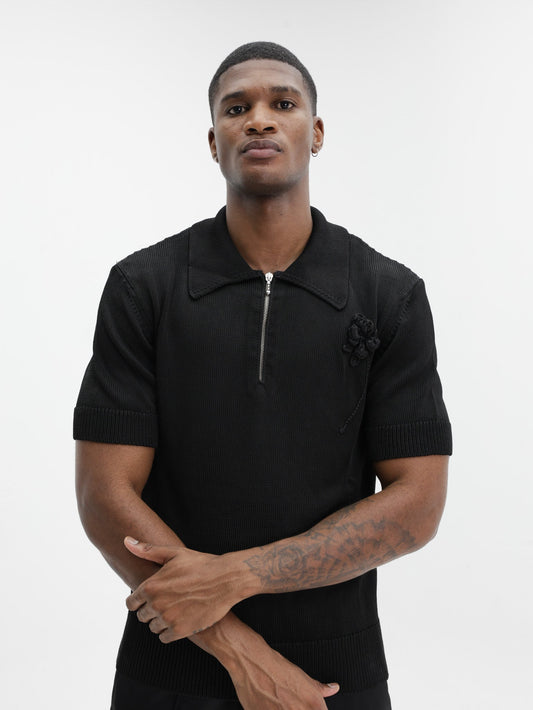 Jil Sander Golfer Zip Up Black