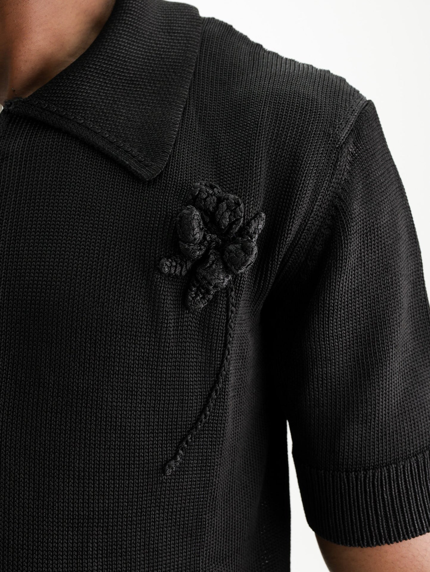 Jil Sander Golfer Zip Up Black