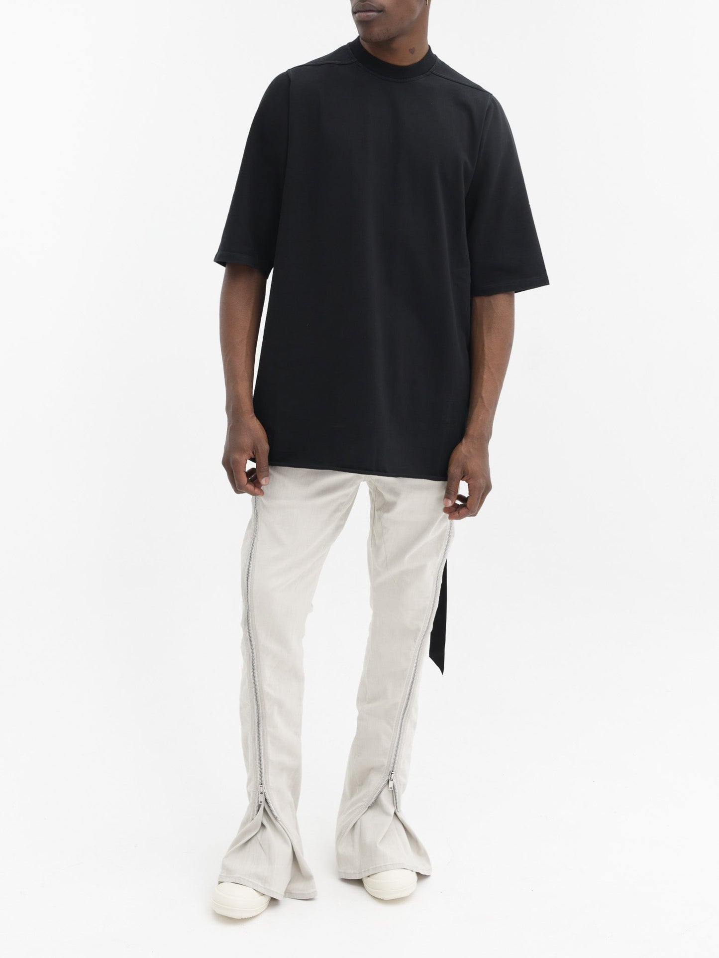 Rick Owens T-Shirt Plain Ribneck Black
