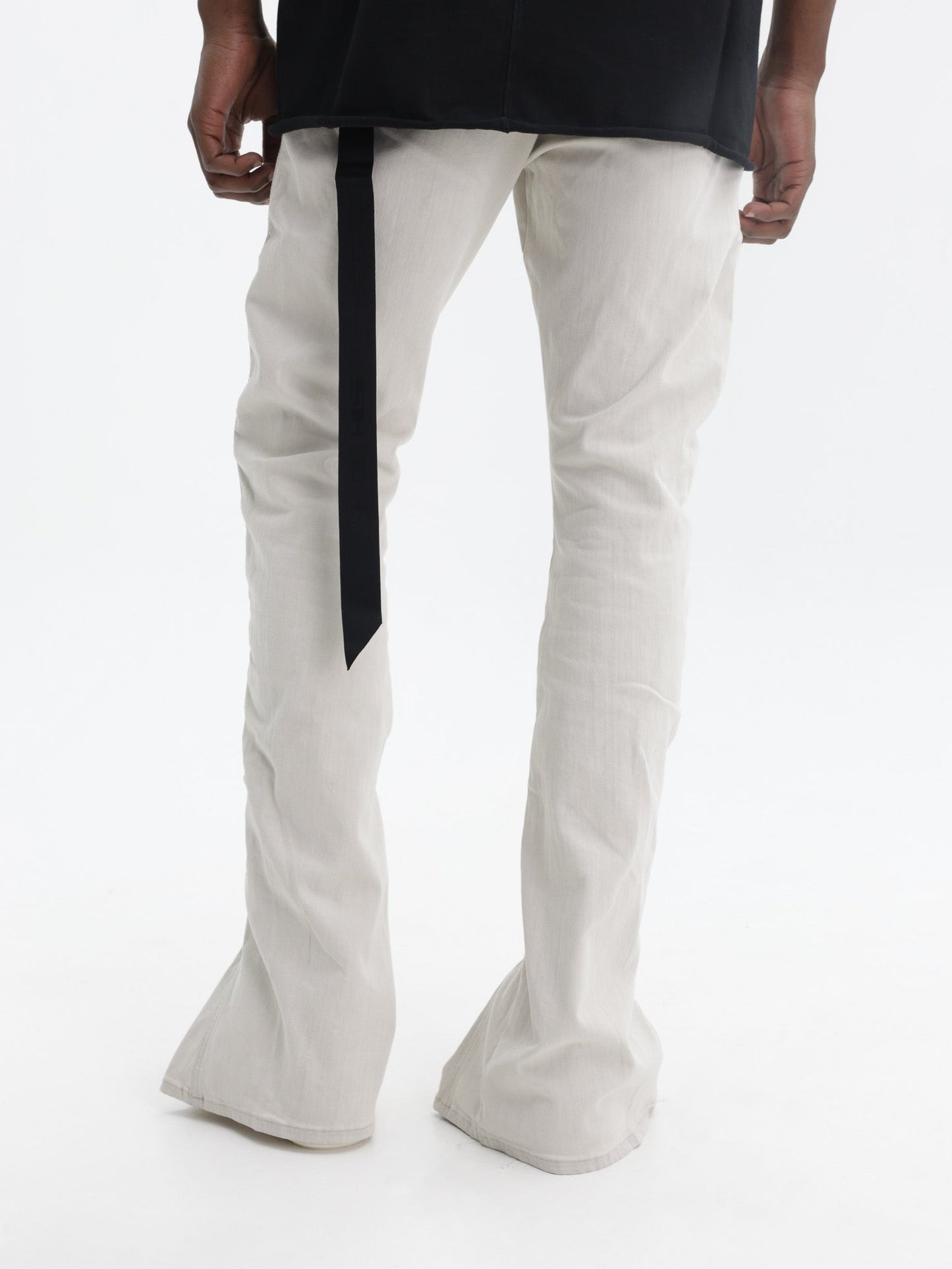 Rick Owens Pants Zipped Pockets Light Grey