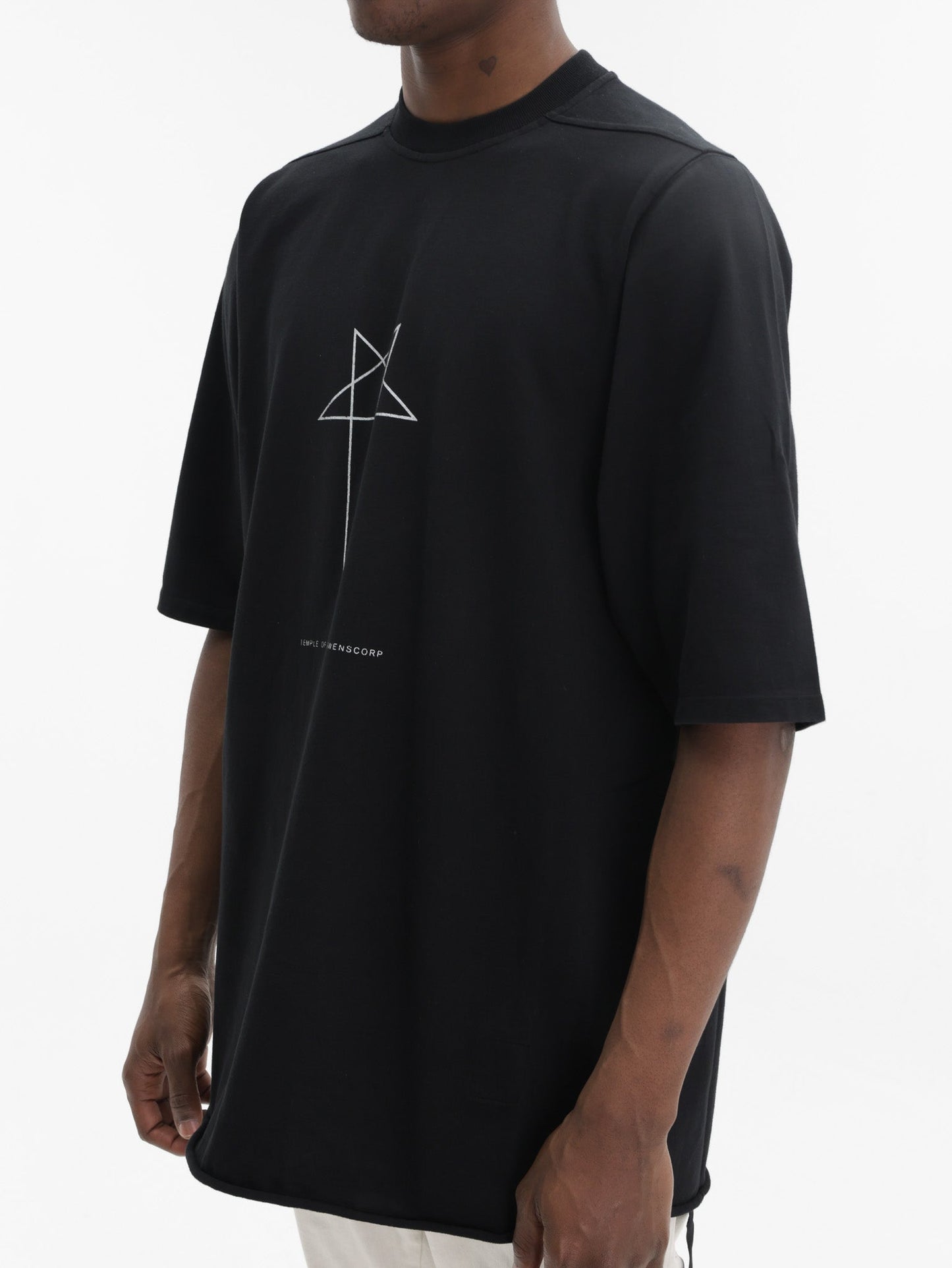 Rick Owens T-Shirt Star Print Black