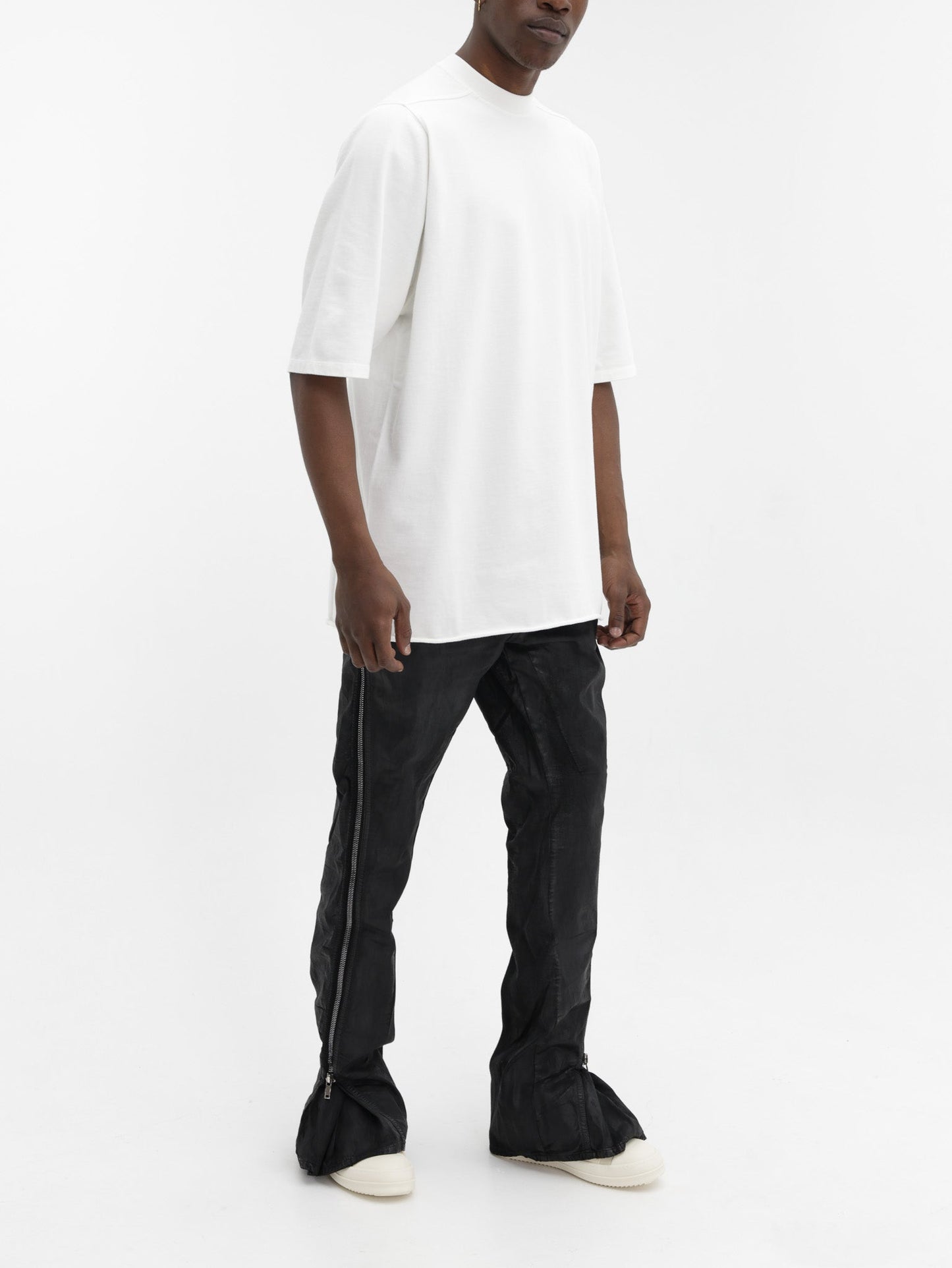 Rick Owens T-Shirt Plain Ribneck White