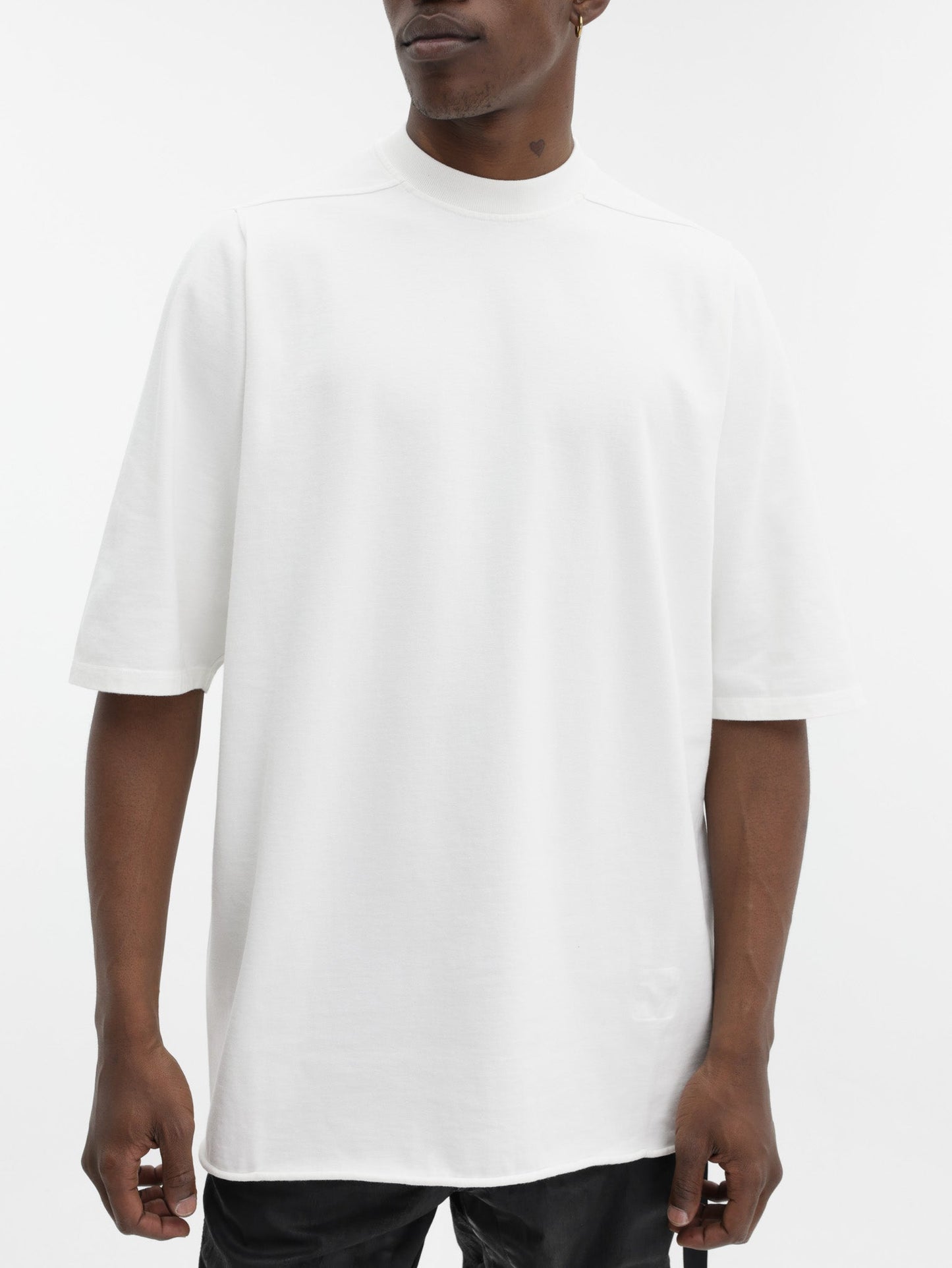 Rick Owens T-Shirt Plain Ribneck White