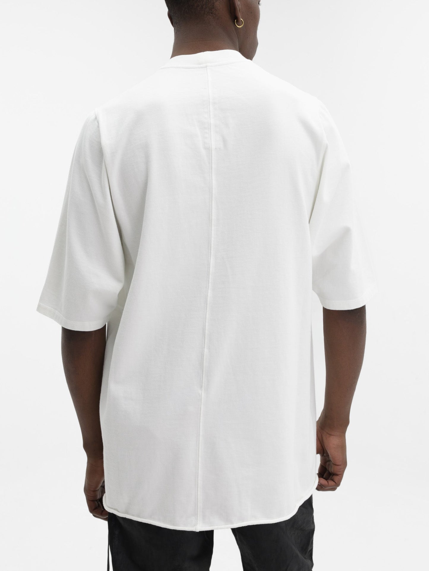 Rick Owens T-Shirt Plain Ribneck White