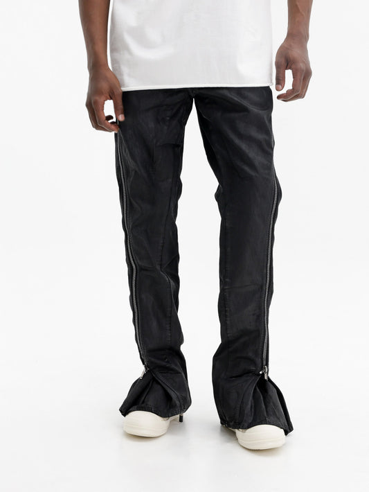 Rick Owens Jeans Zipper Styled  Black