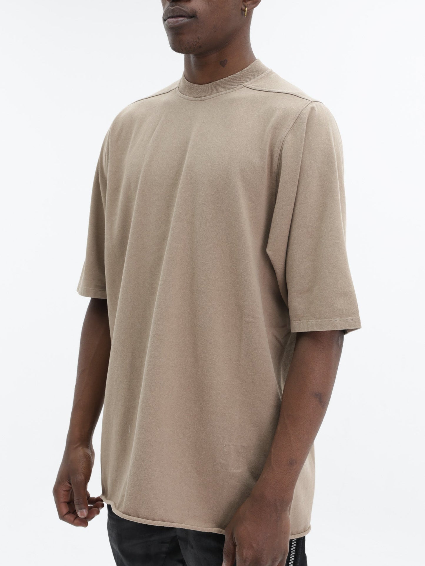 Rick Owens T-Shirt Plain Ribneck Beige